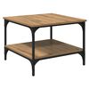 vidaXL Sofabord Artisan Egetr&aelig; 55 x 55 x 40 cm Konstrueret tr&aelig;