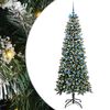vidaXL Kunstigt juletr&aelig; Gr&oslash;n 210 cm PVC, plastik og st&aring;l