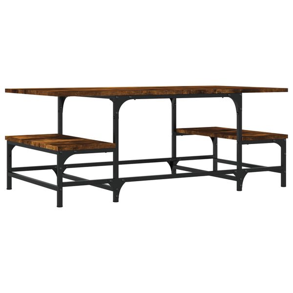 vidaXL sofabord 100x50,5x40 cm konstrueret tr&aelig; r&oslash;get egetr&aelig;sfarve