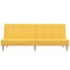 vidaXL 2-personers sovesofa med fodskammel stof gul