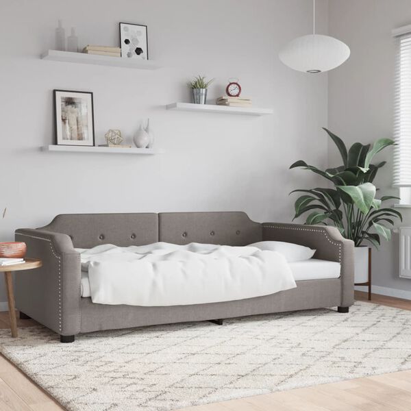 vidaXL daybed 80x200 cm stof gr&aring;brun