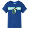 vidaXL T-shirt til b&oslash;rn str. 128 m&oslash;rk bl&aring;meleret