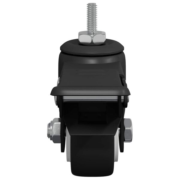 vidaXL Hjul 12 pcs Sort M6 x 37 mm Jern og nylon