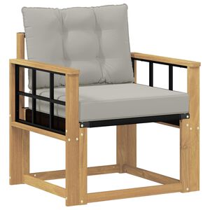 vidaXL Udend&oslash;rs sofa Massiv akacietr&aelig; og Textilene Hvid