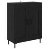 vidaXL Highboard med skuffe Sort eg 69,5 x 34 x 180 cm Konstrueret træ