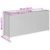 vidaXL plantekasser 2 stk. med 2 potter 90x20x40 cm polyrattan sort