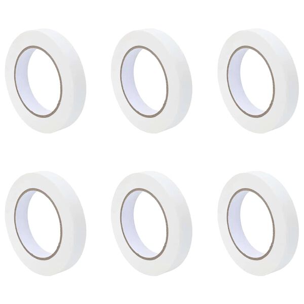 vidaXL Maler Maskeringstape 6 pcs Hvid 19mm x 50m Papir