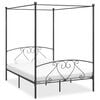 vidaXL sengestel til himmelseng 160 x 200 cm metal gr&aring;