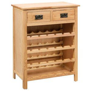vidaXL vinskab 72x32x90 cm massivt egetr&aelig;