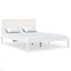 vidaXL sengeramme uden madras 90x200 cm massivt fyrretr&aelig; hvid