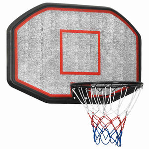 vidaXL basketballkurv med plade 109x71x3 cm polyethylen sort