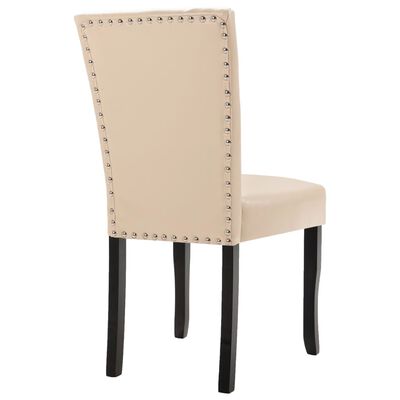 vidaXL spisebordsstole 2 stk. cremefarvet kunstlæder