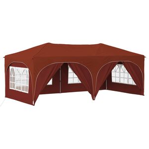 vidaXL Pop-up Festtelt 575 x 288 x 245 cm Terrakotta Oxford stof