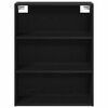 vidaXL Highboard Sort eg 69,5 x 34 x 180 cm Konstrueret træ
