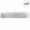 vidaXL Pl&aelig;nekanter 20 pcs S&oslash;lv 103 x 0,05 x 22 cm Galvaniseret st&aring;l