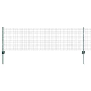 vidaXL Svejsede tr&aring;dhegn med stolper 100 x 0,6 m PVC-belagt st&aring;l Gr&oslash;n