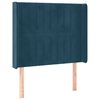 vidaXL sengegavl med kanter 93x16x118/128 cm fl&oslash;jl m&oslash;rkebl&aring;
