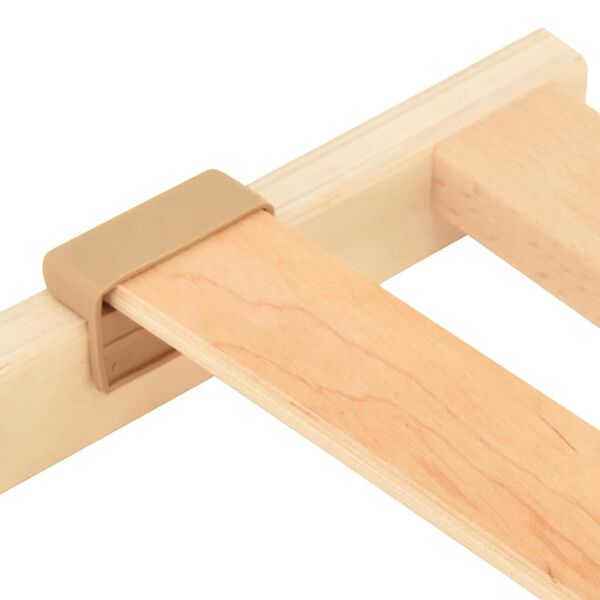 vidaXL Lamelbund Brun 100 x 190 cm Massivt bøgetræ