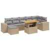 vidaXL sofas&aelig;t til haven 8 dele med hynder polyrattan beige