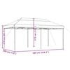vidaXL foldbart pop up-festtelt 580x292x315 cm bordeaux