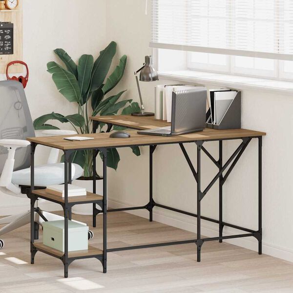 vidaXL Bord Artisan Egetr&aelig; 139 x 139 x 75 cm Konstrueret tr&aelig;