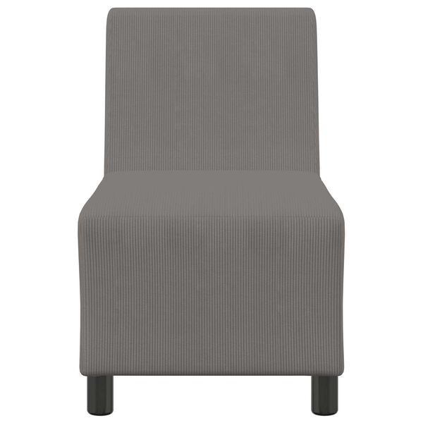 vidaXL | Modulsofa enhed uden arme | Lysegr&aring; 55 x 74 x 82 cm Corduroy stof