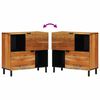 vidaXL Sideboard Naturfarvet 80 x 33,5 x 75 cm Massivt Akacietræ