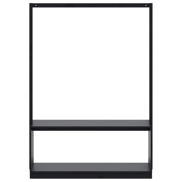 vidaXL tøjstativ med skoopbevaring 113x40x157,5 cm massivt fyr sort