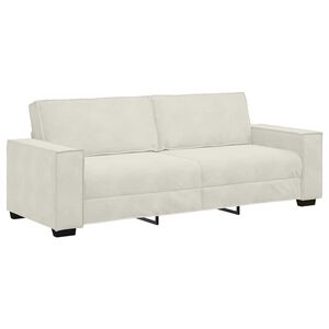 vidaXL 3-personers sofa 220x78x84 cm fl&oslash;jl cremefarvet