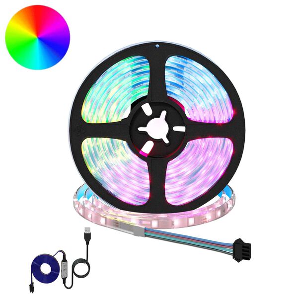 vidaXL LED Strip 2 pcs Sort og Gennemsigtig 3000 mm Kobber og plastik