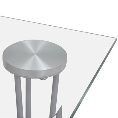 vidaXL spisebord med glasbordplade klar