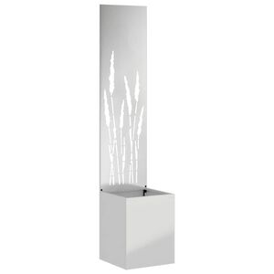 vidaXL Have privatliv sk&aelig;rm S&oslash;lv 32 x 150 cm Galvaniseret st&aring;l