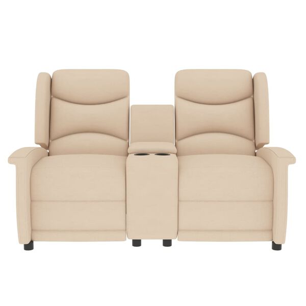 vidaXL 2-personers massagestol med kopholder cremefarvet