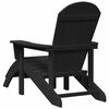 vidaXL Adirondack-stol Sort 82 x 74 x 92 cm HDPE
