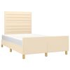 vidaXL Sengeramme uden madras Creme 120x200 cm Stof