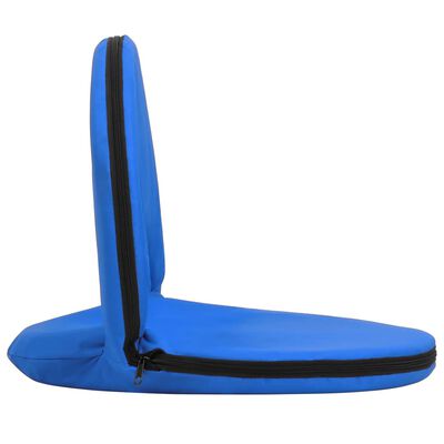 vidaXL foldbare strandstole 2 stk. stål og stof blå