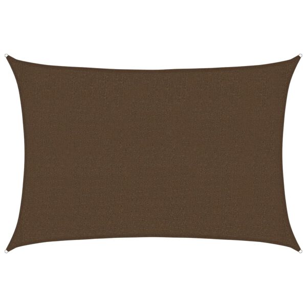 vidaXL solsejl 2,5x3,5 m 160 g/m² HDPE brun