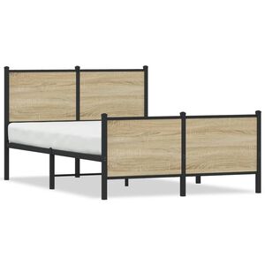 vidaXL sengeramme uden madras 120x200 cm metal sonoma-eg