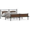 vidaXL sengeramme uden madras 183x213 cm metal brun egetr&aelig;sfarve