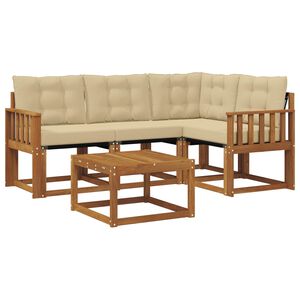 vidaXL Udend&oslash;rs sofagruppe 5 stk. Naturlig og Beige