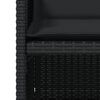 vidaXL havestole med hynder 4 stk. polyrattan sort