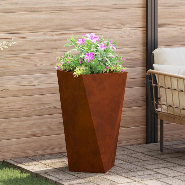 vidaXL Plantekasse 2 pcs Rusten 40 x 40 x 75 cm Cortenst&aring;l