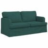 vidaXL Sofa 2 pcs M&oslash;rkegr&oslash;n 162 x 80 x 85 cm Stof