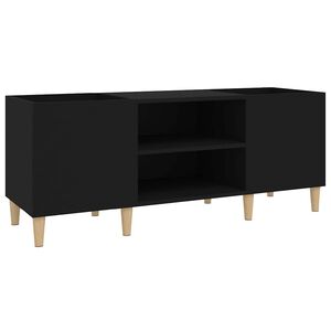 vidaXL vinylskab 121x38x48 cm konstrueret tr&aelig; sort