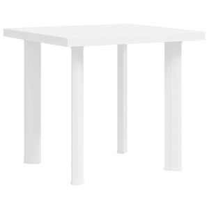 vidaXL havebord 80 x 75 x 72 cm plastik hvid