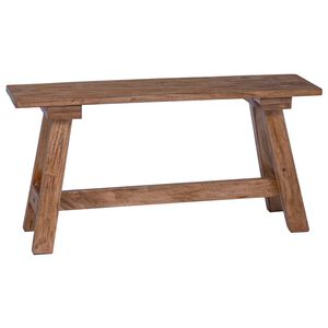 vidaXL b&aelig;nk Naturfarvet 92 x 23,5 x 45,5 cm Massivt mahognitr&aelig;