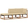 vidaXL Udend&oslash;rs Sektionel Sofa Enheder med pude 3 Stk Naturfarvet