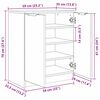 vidaXL Sko skab med hylde Sort eg 59 x 35 x 70 cm Konstrueret træ