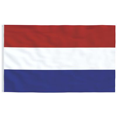 vidaXL Hollands flag og flagstang 6 m aluminium