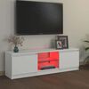 vidaXL tv-skab med LED-lys 120x30x36 cm hvid